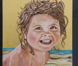 Roosje. 2016. Ei-tempera met bladgoud, 15 x 18 cm.